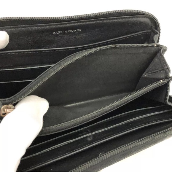 CHANEL CC Logo Caviar Skin Zip Around Long Wallet - Picture 6 of 8